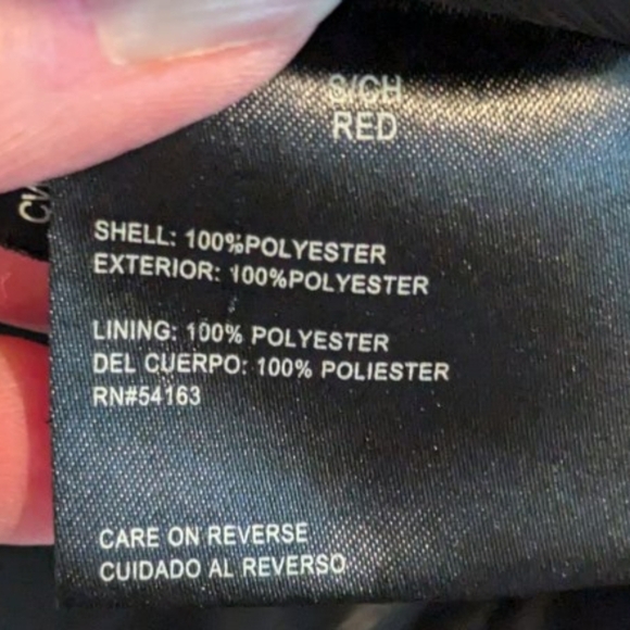 Calvin Klein women's softshell coat jacket red crimson warm autumn winter size S - Picture 4 of 7